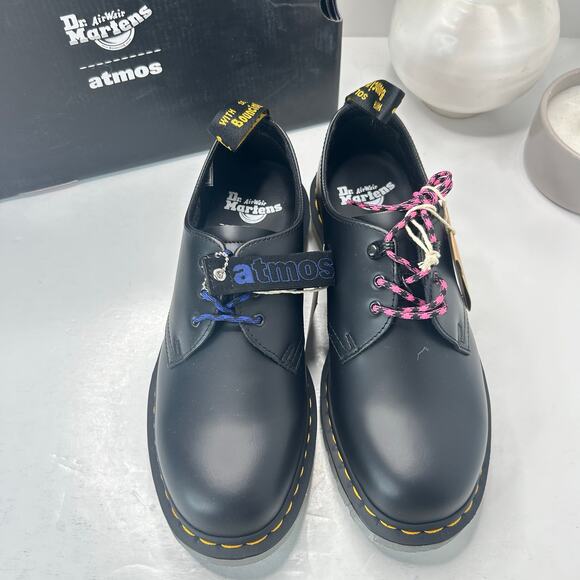 Dr Marten 1461 Atoms Leather Slip Resistant Oxford Shoe Black Men 9 Women 10 NWB - Picture 5 of 10